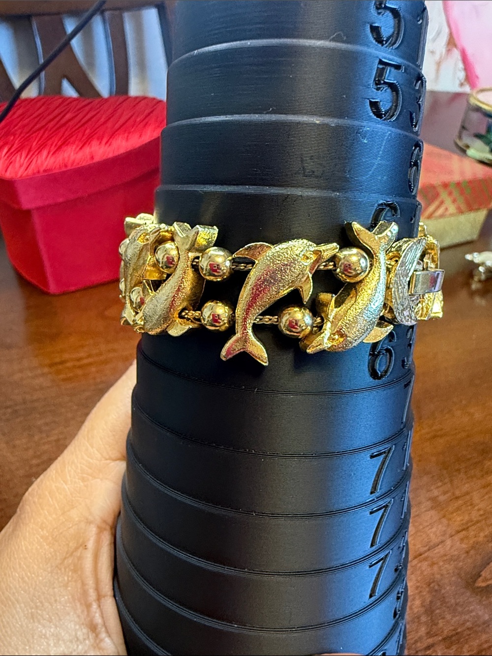 Gold Dolphin Link Bracelet - Women's Accessory